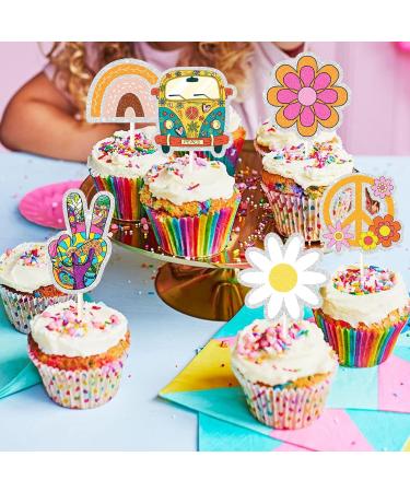 Boho Rainbow Party Cupcake Toppers Boho Baby Shower Party Decor - Boho Rainbow Baby Boy Girl Birthday Party Decoration - Buy Online on GoSupps.com