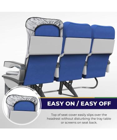 Waterproof SeatShield Disposable Airplane Cover - Travel Essential for Plane, Train, Bus - Universal Car Seat Protector - Gray - Buy Online on GoSupps.com