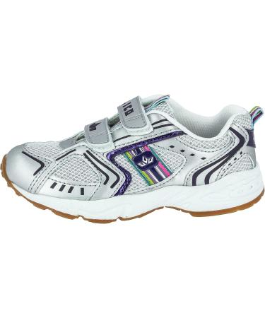 Lico Girls Silverstar V Indoor Shoes - Stylish White Silver Purple Size 33 EU | International Shipping Available - Buy Online on GoSupps.com