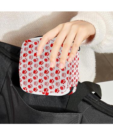 Dog Paws Period Storage Bag - Portable & Multicoloured Teen Girls' Sanitary Napkin Pouch - Buy Online on GoSupps.com