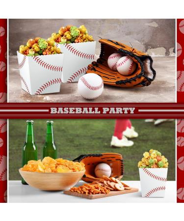 50 Pcs Baseball Popcorn Boxes Paper Cardboard Popcorn Buckets Baseball Print Popcorn Bags Popcorn Container for Baseball Party Favors Supplies Sports Themed Birthday Party Decorations Gift - Buy Online on GoSupps.com