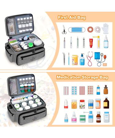 HomeWit Empty Emergency Bag | Medical Travel Organizer for Nurses & Family Doctors - Gray - Buy Online on GoSupps.com