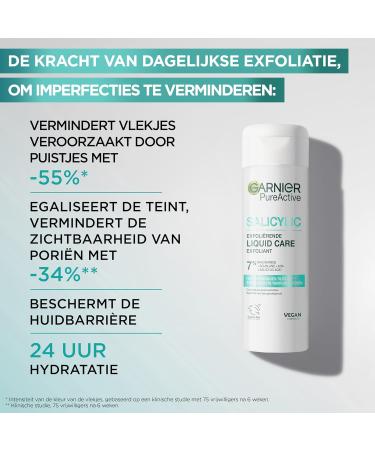 Garnier Pure Active Saliclic Exfoliamenting Liquid Care Respondents the pores With 7 Niaciamide Squalane AHA & Sallic acid 120 ml - Buy Online on GoSupps.com