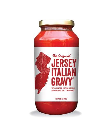 Jersey Italian Gravy-24 OZ Jar-Gourmet, All Natural All Purpose Tomato Sauce for Pasta and More, No Artificial Ingredients- Vegan Friendly-Authentic Recipe for Pasta, (Classic, 6 Pack) Classic 1.5 Pound (Pack of 6)