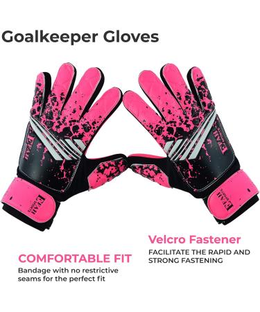 EFAH Sports Soccer Goalkeeper Gloves for Boys | Size 6 | Ages 13-15 | Great Grip & Comfort | Pink - Buy Online on GoSupps.com