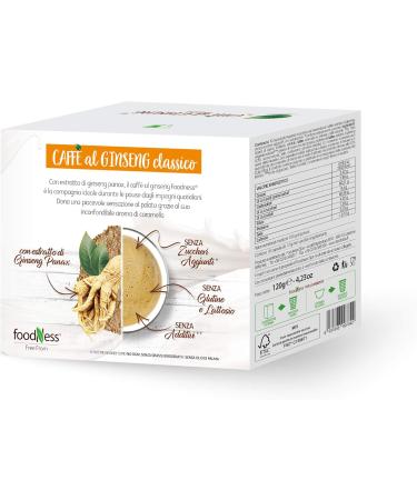  Foodness FoodNess - Classic ginseng coffee capsule compatible with Dolce Gusto system without gluten lactose and added sugars (6 cans Tot. 60 capsules) - Buy Online on GoSupps.com