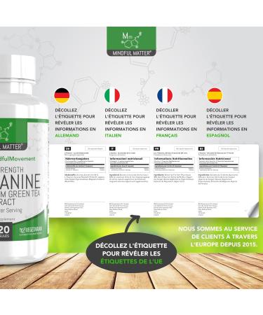 MM L Theanine | 120 Theanine Green Tea Capsules - High Content Green Tea Extract Providing 400mg of L-Theanine per Serving | Non-GMO Gluten Free | Made in the UK - Buy Online on GoSupps.com