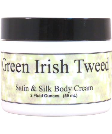 Eclectic Lady Green Irish Tweed Satin and Silk Cream Body Cream Body Lotion 2 oz - Shea Butter Aloe Silk Amino Acids Vitamin E Phthalate-Free Handcrafted in USA - Perfect For Women 2 Ounce (Pack of 1)