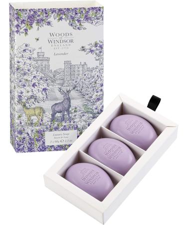 Woods of Windsor Lavender Luxury Soap for her Purple 60 g (Pack of 3) True Rose - Buy Online on GoSupps.com