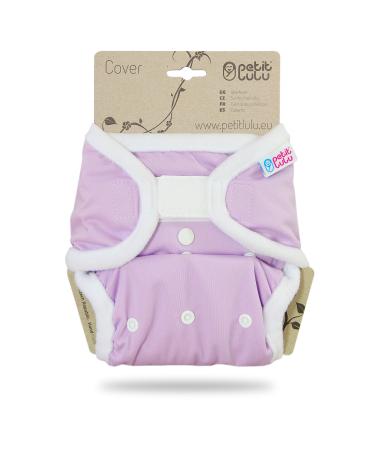 Petit lulu size 2 powy overpants (5-16 kg) |Velcro |One size diapers |Baby diaper pants |Washable & waterproof |Fleet diapers |Made in EU Lila