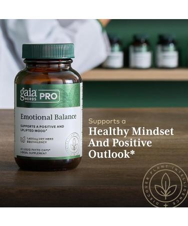 GAIA HERBS PRO Emotional Balance - Supports Stress & Cognitive Health* - St. John's Wort Passionflower Vervain & Oats - Vegan - 60 Liquid Phyto-Caps (60 Servings) - Buy Online on GoSupps.com