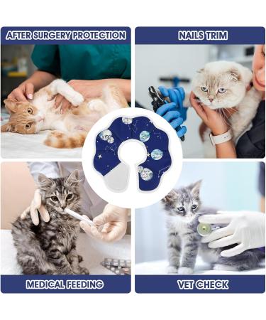 TIESOME Small Cat Cone Collars Adjustable Kitten Recovery Cone Collar After Surgery Fasteners Collars for Small Cats Protective Cat Recovery E-Collar 6.3-9inch Neck Diameter(S Size Constellation) - Buy Online on GoSupps.com