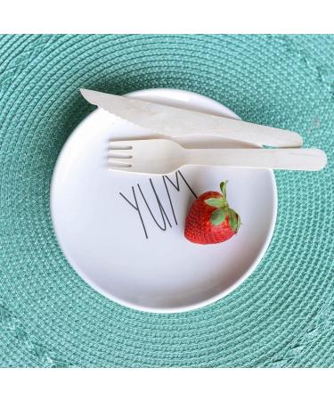 50 Count Disposable Wooden Cutlery | Compostable Cutlery Set - 50 Count Wooden Knives Disposable Utensils For-Parties-Picnics-Big-Event-Daily-Use Heat-Resistant 16.5cm/6.5in Wooden Knife X 50 - Buy Online on GoSupps.com