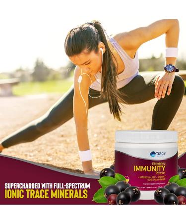 Trace Minerals Elderberry Immunity Powder - Lemon Berry 6.7 oz | Boost Your Immune Health - Buy Online on GoSupps.com