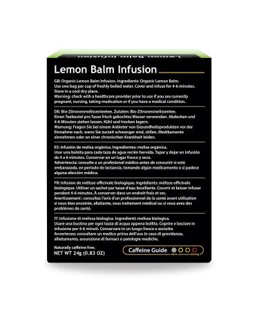 Buddha Teas Organic Lemon Balm Tea - USDA Certified, Kosher, 18 Count Pack - Buy Online on GoSupps.com