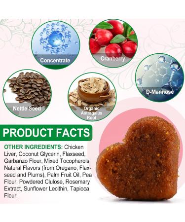 Bladder & Kidney Support for Dogs - Natural Urinary Tract Treatment Cranberry D-Mannose Soft Chews 30 Tasty Snacks - Buy Online on GoSupps.com