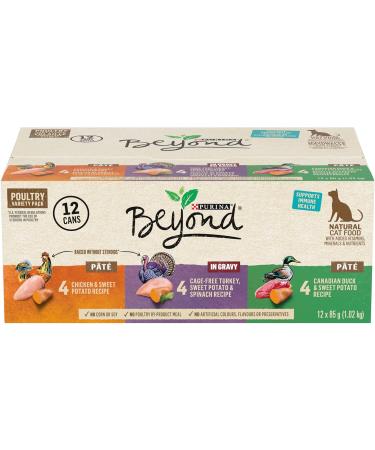Beyond Grain Free Natural Wet Cat Food Poultry & Fish Variety Pack | 24 Cans (85g) Wet Cat Food + Wet Cat Food 12 Pack - Buy Online on GoSupps.com
