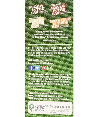 Stevia In The Raw 50 Count Box - 1.75oz | 100% Natural Sweetener | Zero Calorie Sugar Substitute - Buy Online on GoSupps.com