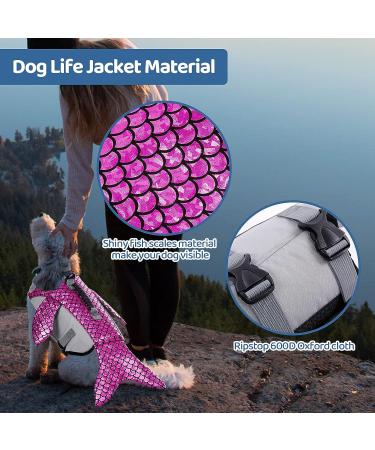 ASENKU Dog Life Jacket - Ripstop Safety Vest for Small to Large Dogs - Adjustable Pet Life Preserver in Pink - Buy Online on GoSupps.com