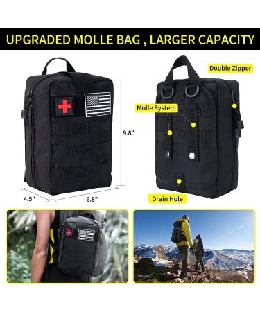 Survival Kit and First Aid kit  160 Pcs Emergency Supplies Camping Accessories with Upgraded Molle Bag  Including Hatchet Shovel Pliers Lantern  Gifts for Men Outdoor Adventure Camping Hiking Hunting - Buy Online on GoSupps.com