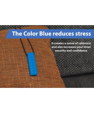 Tilcare Sensory Chew Necklace - Silicone Chewing Pendant for Kids & Adults with Autism - Textured Chewy Toys in Blue and Green - Buy Online on GoSupps.com
