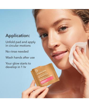Dr. Dennis Gross Glow Pad Self-Tanner for Face Exfoliating & Anti-Aging Towelette with AHAs & BHAs Buildable Natural Glow Hydrating & Streak-Free Application 20 Pack - Buy Online on GoSupps.com