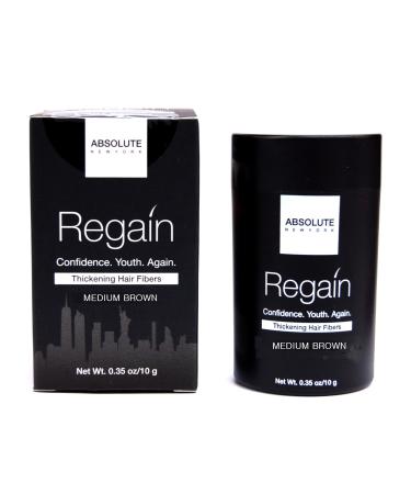 Regain Hair Fibers by Absolute 0.35oz/10g (Medium-Brown)