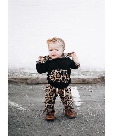 TMEOG Baby Hoodie Tracksuit Outfit Set | Long Sleeve Pullover Top + Pants | Black 3-6 Months - Buy Online on GoSupps.com