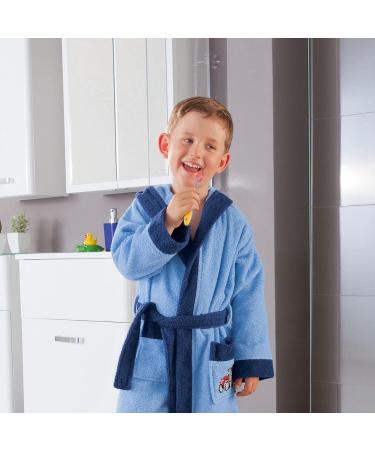 Erwin Mller Children's Terry Cloth Bathrobe with Hood | Soft Hooded Bath Towel & Wash Mitt (Size 98-104) - Best for Kids | International Shipping Available - Buy Online on GoSupps.com