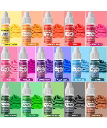 Food Coloring Liquid - 16 Colors Food Coloring Food Grade Vibrant Food Dye Tasteless Food Color Set for Cake Decorating Easter Egg Cooking Fondant - 0.25 Fl Oz - Buy Online on GoSupps.com