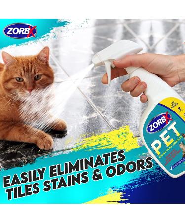 ZORBX Pet Stain and Odor Eliminator - Natural Enzyme Formula for Dog & Cat Urine | 24 oz Spray - Buy Online on GoSupps.com