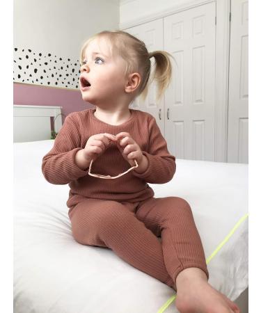DreamBuy Ribbed Pyjama Set | 20 Colours | Unisex Boys and Girls | Baby, Women, Men | 6-12 Months | Leather Pink - Buy Online on GoSupps.com