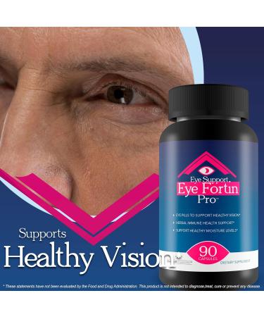 Eye Support Eye Fortin Pro - Our Best Eye Pills for Vision - Eye Care Supplements Healthy Vision Supplement - Herbal Vision Supplements for Adults - Pro Eyefortin Supplement Eye Support Vitamins - Buy Online on GoSupps.com