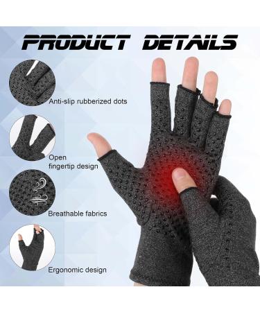 Buy Arthritis Compression Open-Fingertip Gloves - Warmth & Pain Relief for Men & Women | Anti-Slip Fingerless Typing Gloves for Carpal Tunnel & Tendonitis - Buy Online on GoSupps.com