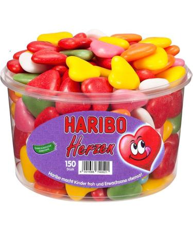 Haribo Harts Hearts 150 Pieces 1.200g Tub - Buy Online on GoSupps.com