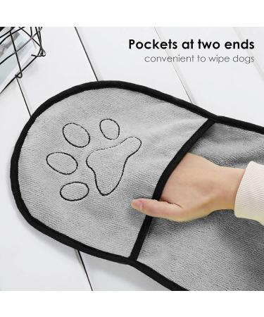 Nicoone Super Absorbent Dog Towel | Ultra Absorbent Fast Drying Pet Bath Towel for Cats & Dogs (Pink + Gray) - Ideal for International Shipping - Buy Online on GoSupps.com