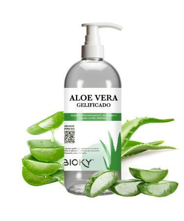 Pure Aloe Vera Gel 100% Natural - Organic, Moisturizing & Soothing - Hydrated & Illuminated Skin | Natural & Versatile: After Sun, Skin, Hair, Soothing, Post-Waxing, Aftershave - 1 Liter