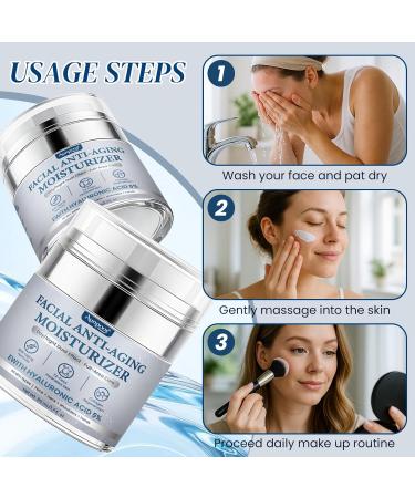 Retinol Collagen Anti-Aging Cream for Face Neck Tightening Moisturizing Skin Cream with Hyaluronic Acid Day Night Wrinkle Facial Moisturizer for All Skin Types 2Pack 1.7 Fl Oz 3.52 Fl Oz (Pack of 1) - Buy Online on GoSupps.com
