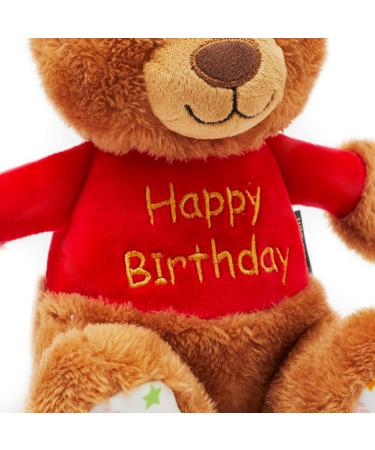 PET LONDON Happy Birthday Bear Dog Toy - Present to Celebrate Dog's Bday or Adoption - Soft Plush Teddy Gift for Dog or Pup with Embroidered Birthday Message Squeaky Stylish Great Animal Gift - Buy Online on GoSupps.com