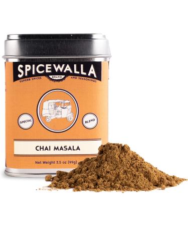 Spicewalla Masala Chai Spice 3.5 oz | Tea, Latte, Coffee, | Powdered Spice Unsweetened 3.5 Ounce (Pack of 1)