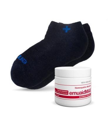 emuaid EMUAIDMAX Nail Fungus Ointment Bundle - EMUAIDMAX Maximum Strength with Silver Ionic Socks