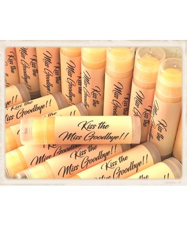 20 KISS THE MISS GOODBYE Mimosa Flavored Lip Balms for Bridal Showers and Bachelorette Parties