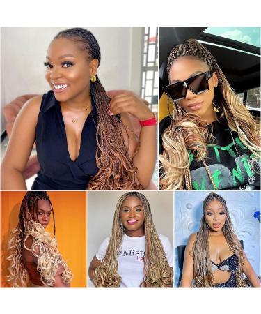 Blonde Spanish Curly Pre Stretched Braiding Hair 22 Inch 10 Packs - Bouncy Loose Wavy Style for Braiding | 22 inch 27M613 - Buy Online on GoSupps.com