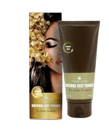 Organic Self-Tanning Lotion Travel Size (90ml) - Natural Shine for Face & Body Perfect for On-the-Go - Buy Online on GoSupps.com