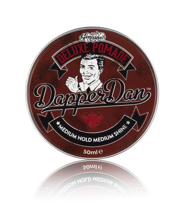 Dapper Dan Deluxe Pomade Medium Hold Medium Shine Hair Pomade for Men Flexible Water Based Pomade for a Professional Look 1 x 50ml 50 ml (Pack of 1)