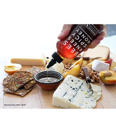 Bees Knees Spicy Honey 12.5 oz Easy Squeeze Bottle - Pure Wildflower Hot Honey with Oleoresin Habanero Peppers | Gluten Free, Paleo Friendly | Foodie & Hot Sauce Gifts - Buy Online on GoSupps.com