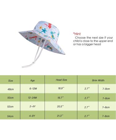 LANGZHEN Beach Sun Protection Hat for Baby Girls - Adjustable Toddler Kids Hat with Wide Brim and Chin Strap - Octopus XL - Buy Online on GoSupps.com
