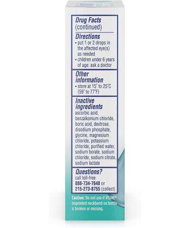 Visine Dry Eye Relief Lubricant Eye Drops 0.5 fl. oz - Soothes and Moisturizes Irritated Dry Eyes - Buy Online on GoSupps.com