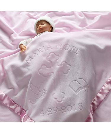 Personalized Baptism Baby Blanket Gift - Custom Catch Christening Blanket for Boy or Girl - Name and Date Customization - Buy Online on GoSupps.com
