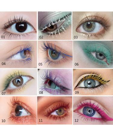 GL-Turelifes 12 Color Mascara | Waterproof Long-Lasting & Charming Fiber Mascara for Thick Colorful Eyelashes - International Shipping Available - Buy Online on GoSupps.com